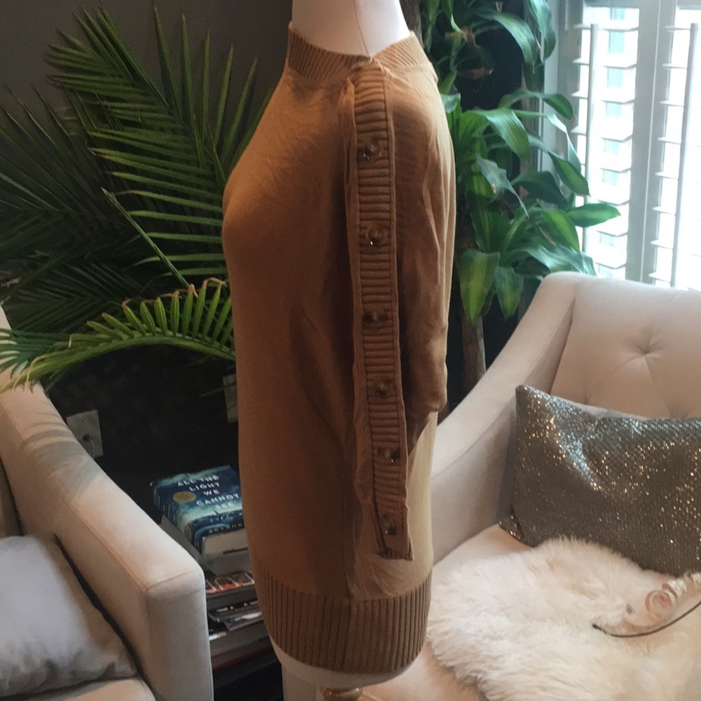 NWT Camel colored sweater with button sleeves